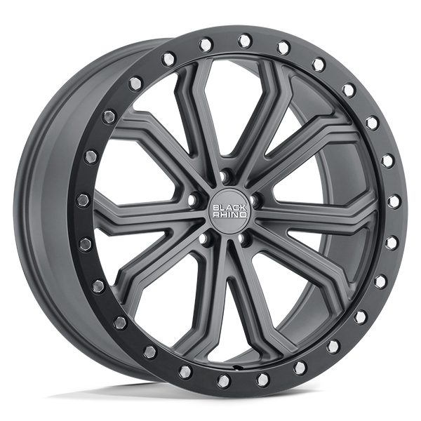 Black Rhino TRABUCO MATTE GUNMETAL W/ BLACK RING & SILVER BOLTS Wheels for 2023-2024 ACURA INTEGRA [] - 18X8 35 MM - 18"  - (2024 2023)