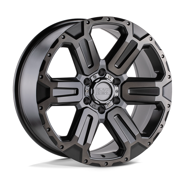 Black Rhino WANAKA MATTE GUNMETAL W/ BRUSHED FACE & GUNMETAL TINT Wheels for 2007-2020 CHEVROLET SUBURBAN [] - 18X9 12 MM - 18"  - (2020 2019 2018 2017 2016 2015 2014 2013 2012 2011 2010 2009 2008 2007)