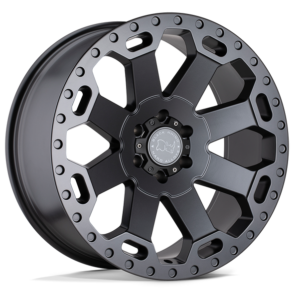 Black Rhino WARLORD MATTE GUNMETAL Wheels for 2023-2024 ACURA INTEGRA [] - 18X8 35 MM - 18"  - (2024 2023)