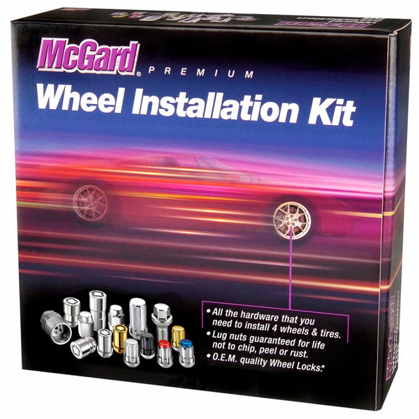 McGard M12 x 1.5 Chrome Bulge Cone Seat Exposed Style Wheel Installation Kit-3/4 Hex 1988-1988 Ford EXP  - [] - 84537