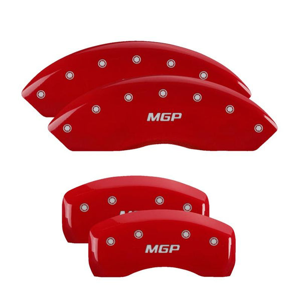 MGP Caliper Covers Front and Rear for 1997-1999 Ford Mustang SVT Cobra with 16in Wheels - Red - 10017SMGPRD - (1999 1998 1997)