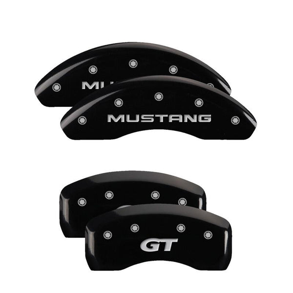 MGP Caliper Covers Front and Rear for 1997-1998 Ford Mustang GT with 16in Wheels - Black - 10224SMG1BK - (1998 1997)