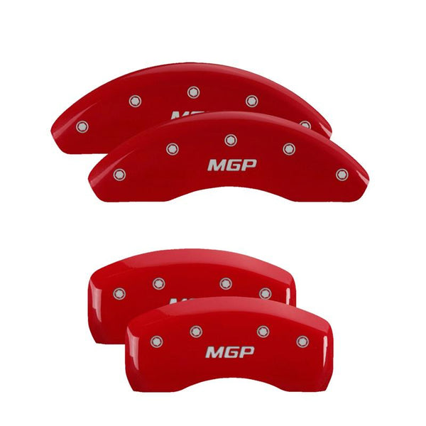 MGP Caliper Covers Front and Rear for 1997-1998 Ford Mustang GT with 16in Wheels - Red - 10224SMGPRD - (1998 1997)