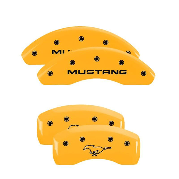 MGP Caliper Covers Front and Rear for 1997-1998 Ford Mustang GT with 16in Wheels - Yellow - 10224SMPYYL - (1998 1997)