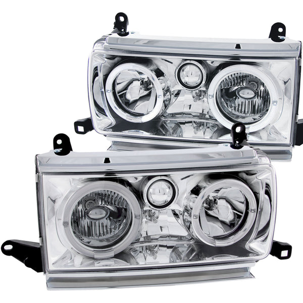 ANZO USA Crystal Headlight Set w/Halo for 1991-1994 Toyota Land Cruiser - 111092 - (1994 1993 1992 1991)