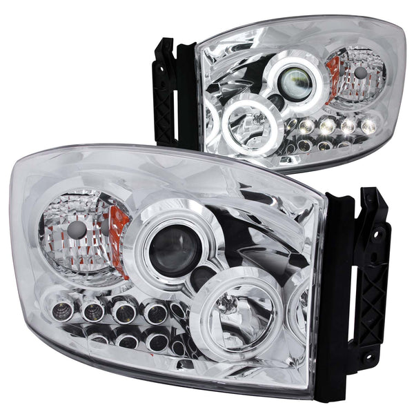 ANZO USA Projector Headlight Set w/Halo for 2006-2006 Dodge Ram 1500 Sport - 111103 - (2006)