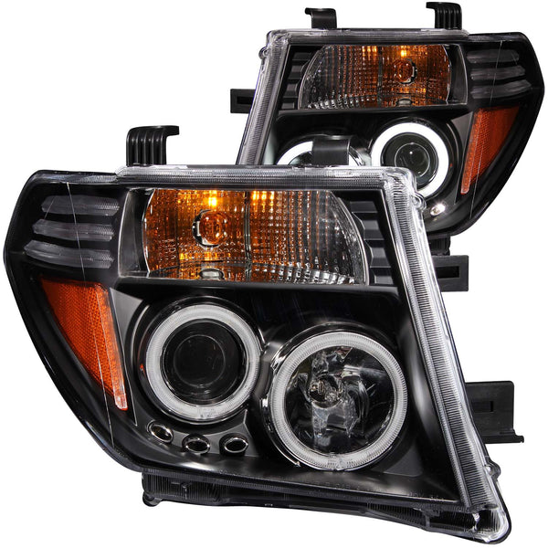 ANZO USA Projector Headlight Set w/Halo for 2005-2008 Nissan Frontier - 111111 - (2008 2007 2006 2005)