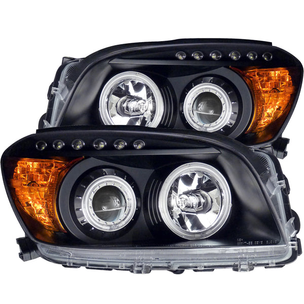 ANZO USA Projector Headlight Set w/Halo for 2006-2008 Toyota RAV4 - 111120 - (2008 2007 2006)