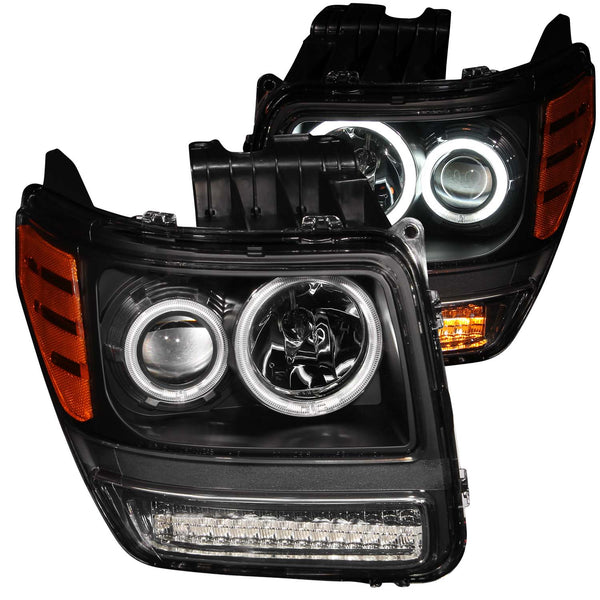 ANZO USA Projector Headlight Set w/Halo for 2007-2007 Dodge Nitro - 111145 - (2007)