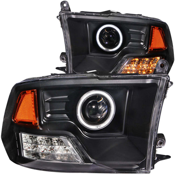 ANZO USA Projector Headlight Set w/Halo for 2009-2010 Dodge Ram 1500 - 111159 - (2010 2009)