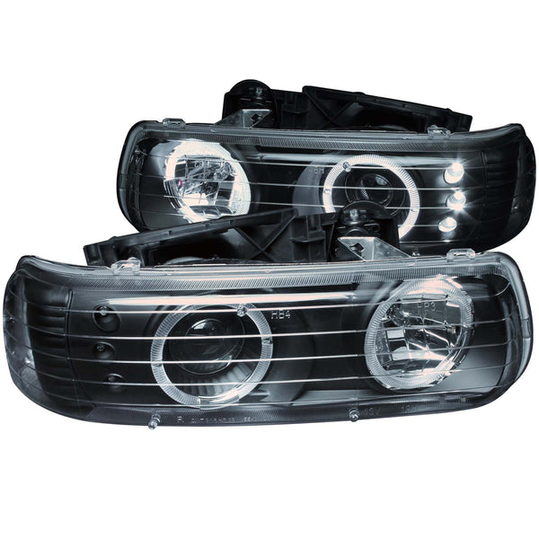 ANZO USA Projector Headlight Set w/Halo for 2000-2006 Chevrolet Tahoe - 111189 - (2006 2005 2004 2003 2002 2001 2000)