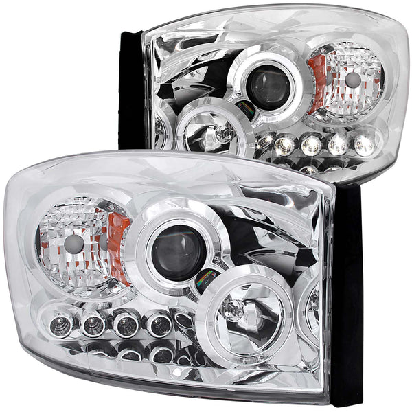 ANZO USA Projector Headlight Set w/Halo for 2006-2006 Dodge Ram 1500 TRX4 - 111210 - (2006)