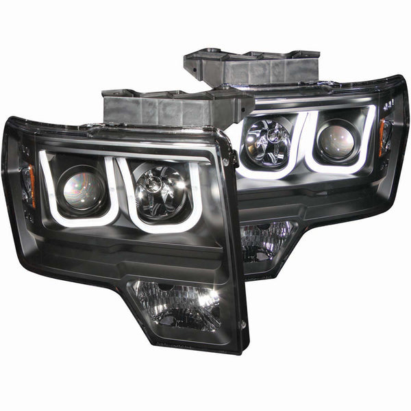 ANZO USA Projector Headlight Set for 2010-2014 Ford F-150 Lariat - 111263 - (2014 2013 2012 2011 2010)