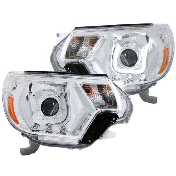 ANZO USA Projector Headlight Set for 2012-2015 Toyota Tacoma - 111289 - (2015 2014 2013 2012)