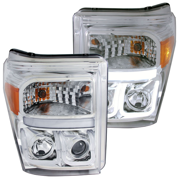 ANZO USA Projector Headlight Set for 2013-2015 Ford F-450 Super Duty - 111291 - (2015 2014 2013)