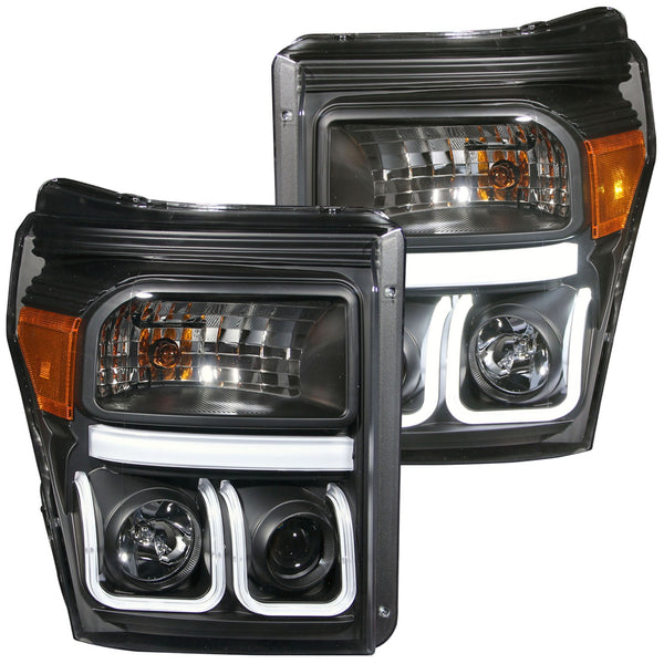 ANZO USA Projector Headlight Set for 2013-2015 Ford F-450 Super Duty - 111292 - (2015 2014 2013)