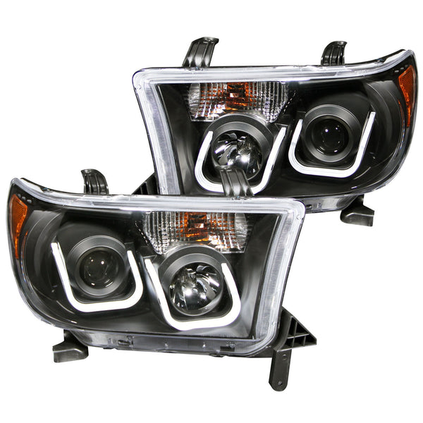 ANZO USA Projector Headlight Set for 2007-2013 Toyota Tundra - 111294 - (2013 2012 2011 2010 2009 2008 2007)
