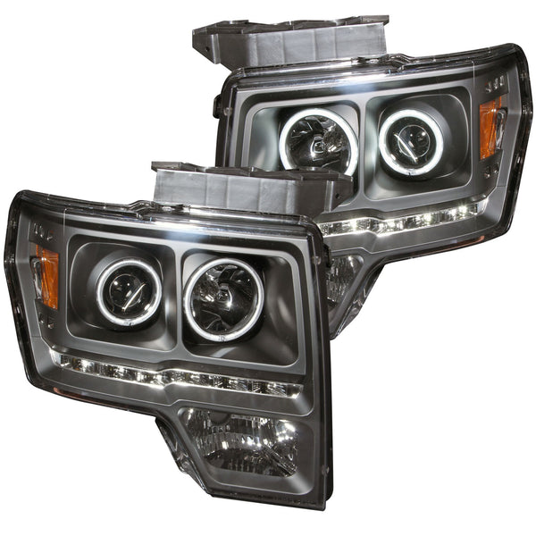 ANZO USA Projector Headlight Set w/Halo for 2009-2009 Ford F-150 - 111298 - (2009)