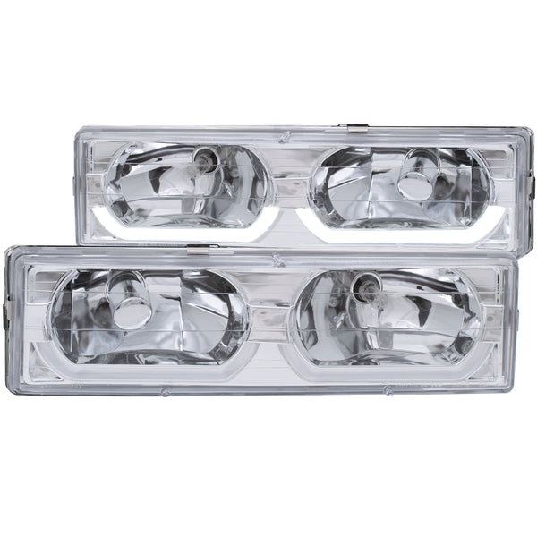 ANZO USA Crystal Headlight Set for 1988-1998 GMC K1500 - 111300 - (1998 1997 1996 1995 1994 1993 1992 1991 1990 1989 1988)