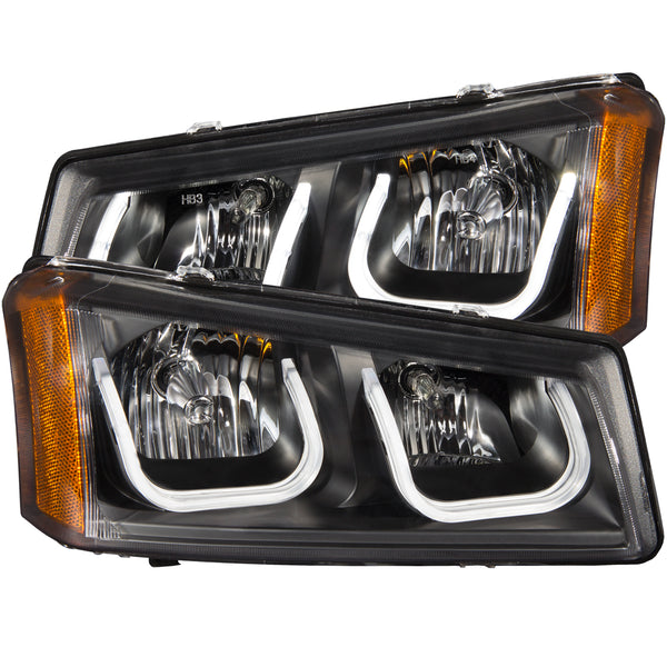 ANZO USA Projector Headlight Set for 2003-2006 Chevrolet Avalanche 1500 - 111312 - (2006 2005 2004 2003)