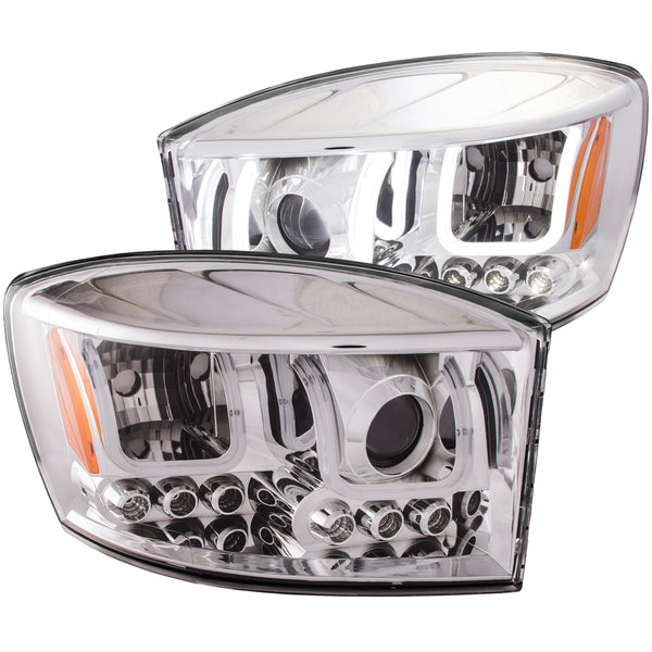 ANZO USA Projector Headlight Set for 2006-2009 Dodge Ram 3500 - 111315 - (2009 2008 2007 2006)