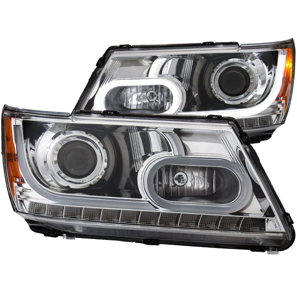 ANZO USA Projector Headlight Set for 2009-2014 Dodge Journey - 111335 - (2014 2013 2012 2011 2010 2009)