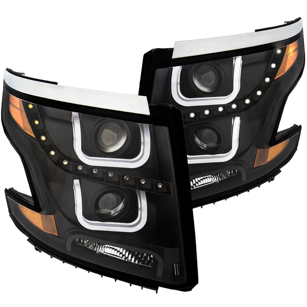 ANZO USA Projector Headlight Set for 2015-2016 Chevrolet Tahoe - 111340 - (2016 2015)