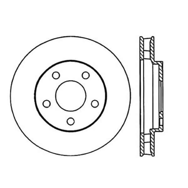 Centric Premium Front Pair Brake Rotors 2000-2005 Buick LESABRE [15" Wheels]- 120.62057 - (2005 2004 2003 2002 2001 2000)