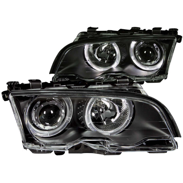 ANZO USA Projector Headlight Set w/Halo for 1999-1999 BMW 323i Convertible - 121013 - (1999)
