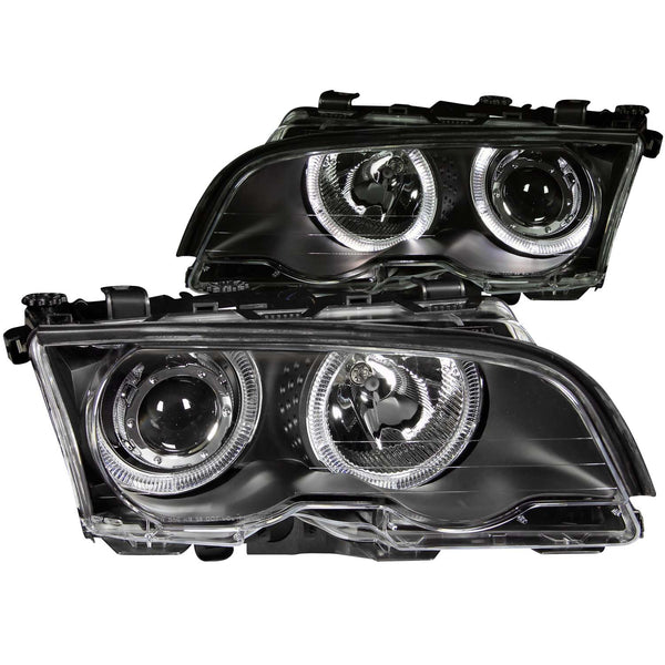 ANZO USA Projector Headlight Set w/Halo for 2001-2001 BMW 330xi - 121015 - (2001)