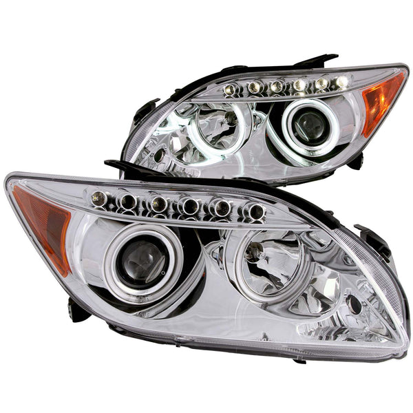 ANZO USA Projector Headlight Set w/Halo for 2005-2010 Scion tC - 121120 - (2010 2009 2008 2007 2006 2005)