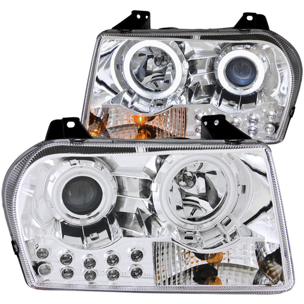 ANZO USA Projector Headlight Set w/Halo for 2009-2009 Chrysler 300 Signature Series - 121136 - (2009)