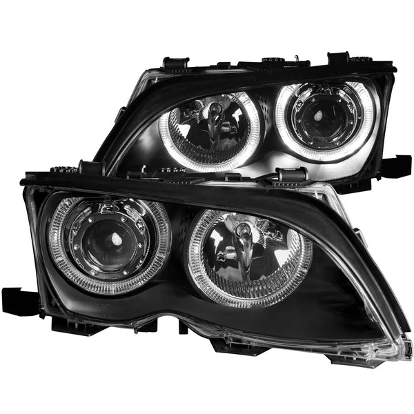 ANZO USA Projector Headlight Set w/Halo for 2002-2005 BMW 330xi - 121140 - (2005 2004 2003 2002)