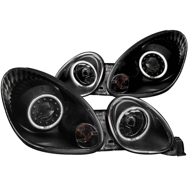 ANZO USA Projector Headlight Set w/Halo for 1998-2000 Lexus GS400 - 121144 - (2000 1999 1998)