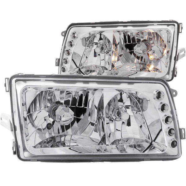 ANZO USA Crystal Headlight Set for 1988-1991 Mercedes-Benz 300SEL - 121157 - (1991 1990 1989 1988)
