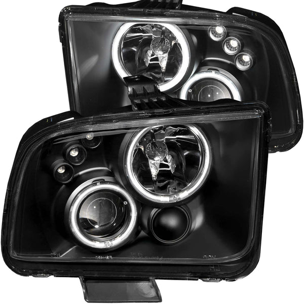 ANZO USA Projector Headlight Set w/Halo for 2007-2009 Ford Mustang GT - 121166 - (2009 2008 2007)