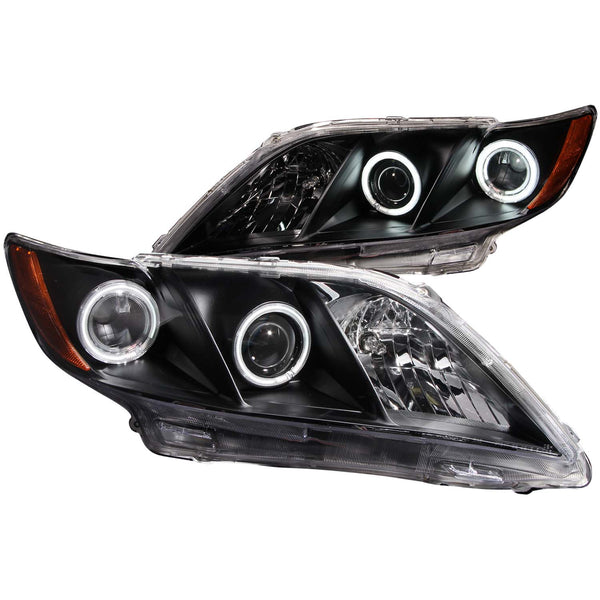 ANZO USA Projector Headlight Set w/Halo for 2007-2009 Toyota Camry - 121181 - (2009 2008 2007)