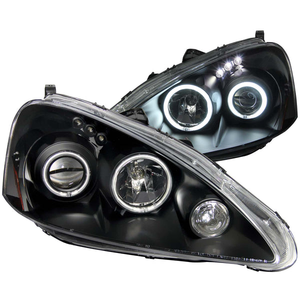 ANZO USA Projector Headlight Set w/Halo for 2005-2006 Acura RSX - 121197 - (2006 2005)