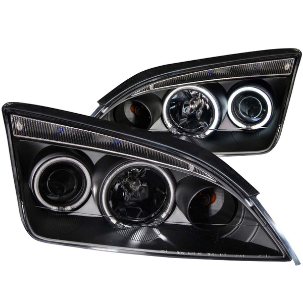 ANZO USA Projector Headlight Set w/Halo for 2005-2006 Ford Focus ZX4 ST - 121198 - (2006 2005)