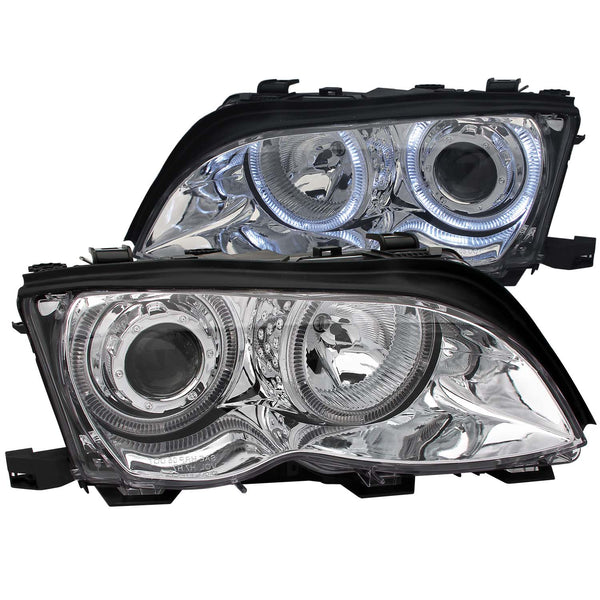 ANZO USA Projector Headlight Set w/Halo for 2002-2005 BMW 330xi - 121212 - (2005 2004 2003 2002)