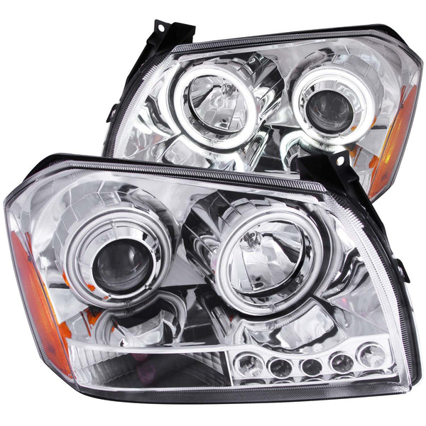 ANZO USA Projector Headlight Set w/Halo for 2005-2007 Dodge Magnum - 121219 - (2007 2006 2005)