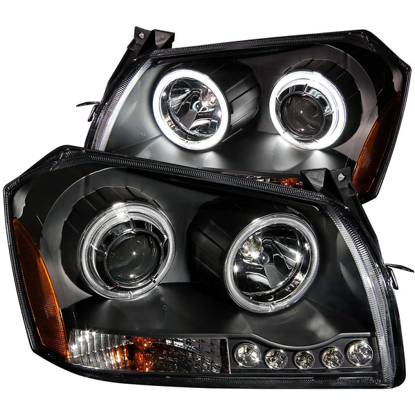 ANZO USA Projector Headlight Set w/Halo for 2005-2007 Dodge Magnum - 121220 - (2007 2006 2005)