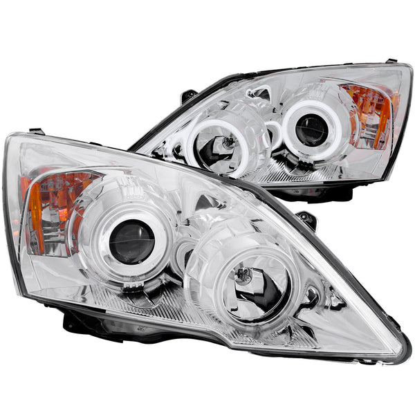 ANZO USA Projector Headlight Set w/Halo for 2007-2010 Honda CR-V - 121224 - (2010 2009 2008 2007)