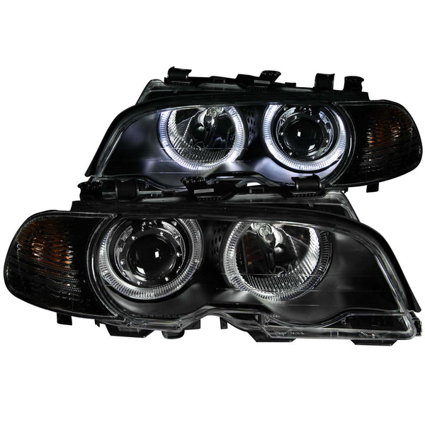 ANZO USA Projector Headlight Set w/Halo for 2001-2006 BMW 325Ci - 121269 - (2006 2005 2004 2003 2002 2001)