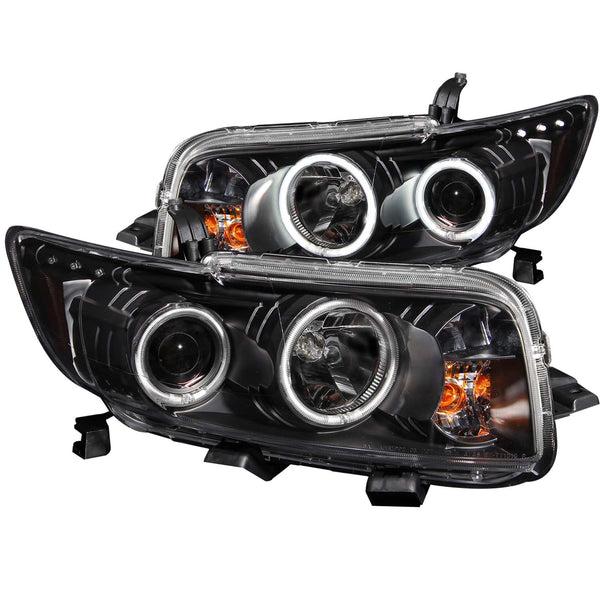 ANZO USA Projector Headlight Set w/Halo for 2008-2010 Scion xB - 121280 - (2010 2009 2008)