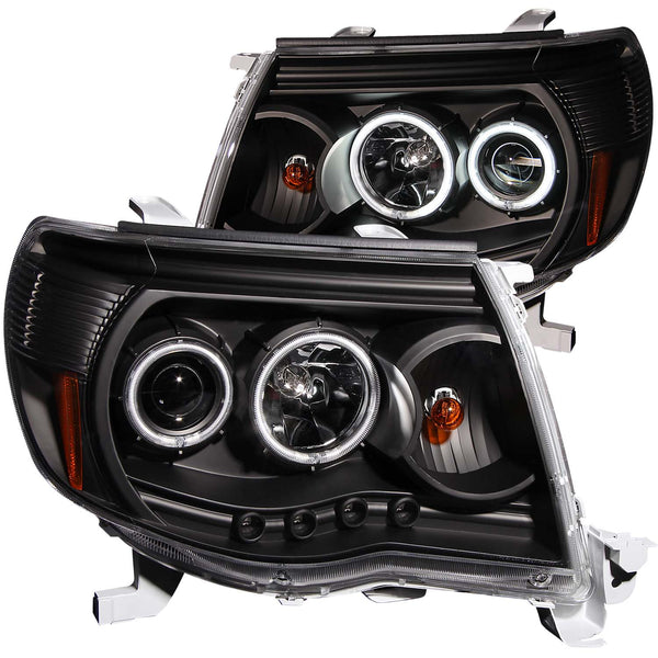 ANZO USA Projector Headlight Set w/Halo for 2005-2011 Toyota Tacoma - 121282 - (2011 2010 2009 2008 2007 2006 2005)