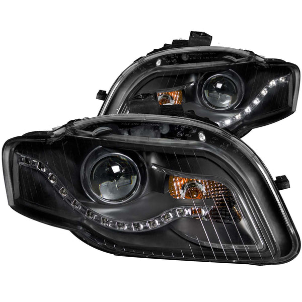ANZO USA Projector Headlight Set for 2006-2008 Audi A4 - 121318 - (2008 2007 2006)