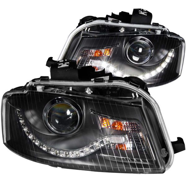 ANZO USA Projector Headlight Set for 2006-2008 Audi A3 - 121322 - (2008 2007 2006)
