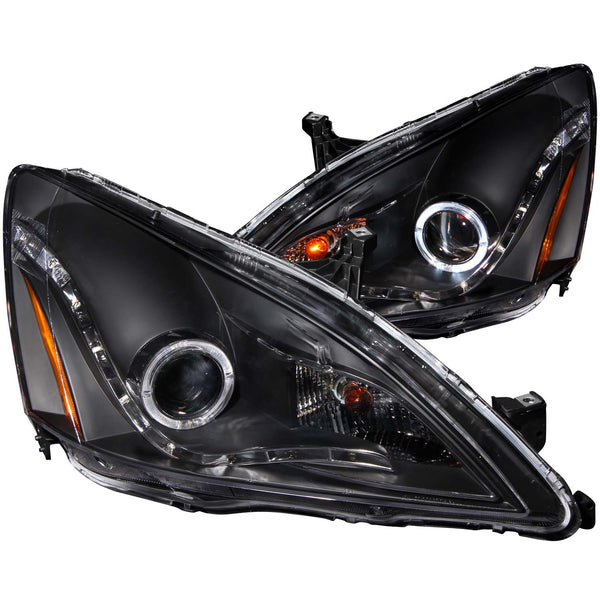 ANZO USA Projector Headlight Set w/Halo for 2003-2007 Honda Accord - 121337 - (2007 2006 2005 2004 2003)