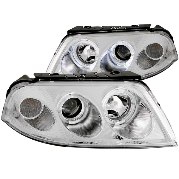 ANZO USA Projector Headlight Set w/Halo for 2001-2005 Volkswagen Passat - 121358 - (2005 2004 2003 2002 2001)